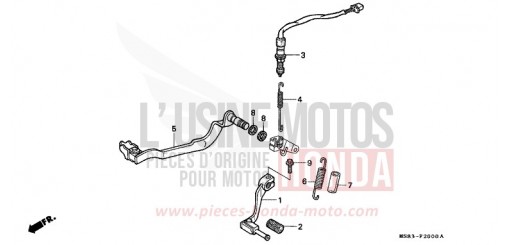 PEDALE XRV650K de 1989